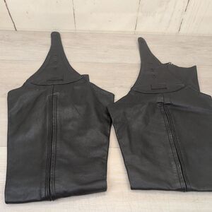 Vintage Choko Ridingear Riding Gear Leather Chaps Size Large Black